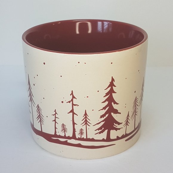 Tim Hortons 2019 Oversize Mug Teacup Elk Moose Deer Trees Winter Cream Red - Picture 7 of 12
